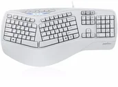 Klawiatury - Perixx PERIBOARD-512 DE, Ergonomic USB Keyboard, white 57205I - miniaturka - grafika 1