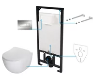 Stelaże i zestawy podtynkowe do WC - Deante PEONIA ZERO Zestaw podtynkowy Rimless do WC 6w1 CDES6ZPW CDES6ZPW - miniaturka - grafika 1