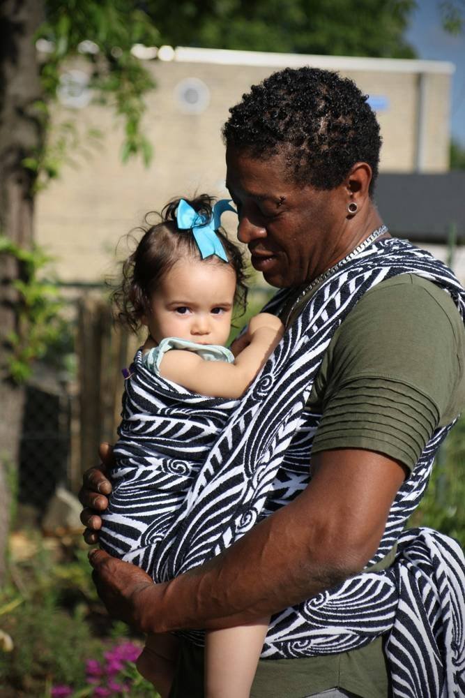 Yaro Slings Chusta tkana Yaro Sling - Dandy Puffy Navy White Boucle 5 4.2 m.