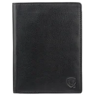 Portfele - Portfel Skórzany Podróżny RFID Karty Zbliżeniowe Dokumenty Czarny - miniaturka - grafika 1