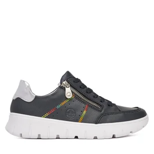 Sneakersy Rieker N1313-14 Granatowy - Sneakersy damskie - miniaturka - grafika 1