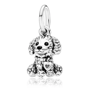 Zawieszka Charms SREBRO 925 Koralik do PANDORA Piesek Pudel - Wisiorki - miniaturka - grafika 1