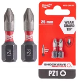 Bity - MILWAUKEE Bit PZ1 25mm 2szt Udarowy SHOCKWAVE 4932430860 - miniaturka - grafika 1