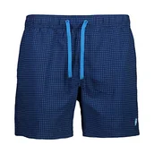 Kąpielówki dla chłopców - CMP Szorty do pływania chłopięce z geometrycznym nadrukiem jasnoniebieski - granatowy 98 - miniaturka - grafika 1