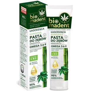 Madonis BIO MADENT Konopna łagodząca pasta do zębów wrażliwych 100 ml MAD-BIO-0003 - Pasty do zębów - miniaturka - grafika 1