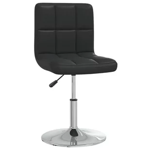 vidaXL Krzesło stołowe czarne obite sztuczną skórą 3087439 - Krzesła - miniaturka - grafika 1