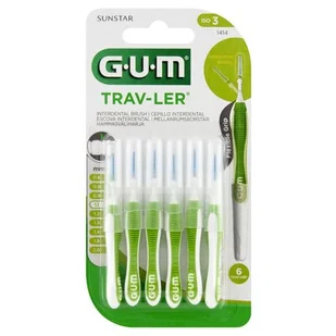 Sunstar EUROPE S.A GUM szczotka międzyzębowa 1,1 mm 6 sztuk 9076818 - Szczoteczki międzyzębowe - miniaturka - grafika 1