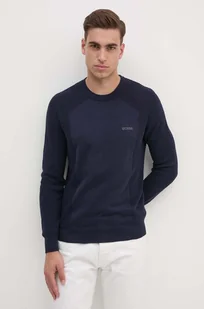 Guess sweter bawełniany DENYS kolor granatowy lekki M4YR15 Z3FD1 - Swetry męskie - miniaturka - grafika 1