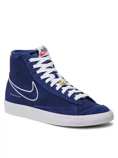 Półbuty męskie - Nike Buty Blazer Mid '77 DC3433 400 Granatowy - grafika 1