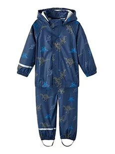 NAME IT Boy's NMMDRY RAIN zestaw Dino FO kurtka przeciwdeszczowa, niebieski Insignia Blue, 92, niebieski (Insignia Blue), 104 - Kurtki i płaszcze dla chłopców - miniaturka - grafika 1