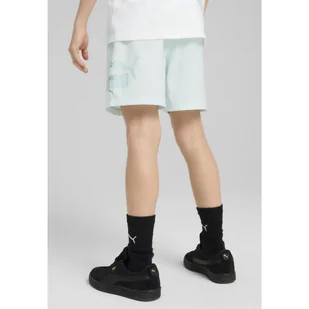 Młodzieżowe tkane szorty Essentials Logo Lab Summer PUMA Peaceful Blue - Odzież sportowa dziecięca - miniaturka - grafika 1
