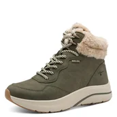 Śniegowce damskie - Tamaris Damskie buty WL Lace Boot 1-26278-45 śniegowce, oliwkowe, 42 EU, oliwkowy, 42 EU - miniaturka - grafika 1