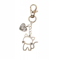 Breloki - Breloczek kot obrys Brelok srebrna sylwetka kota Karabińczyk do kluczy - miniaturka - grafika 1