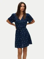Sukienki - Vero Moda Sukienka letnia Alba 10292845 Granatowy Regular Fit - miniaturka - grafika 1