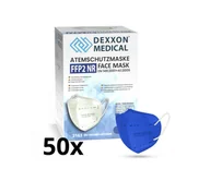 Apteczki i materiały opatrunkowe - DEXXON MEDICAL Respirator FFP2 NR granatowy 50 szt. - miniaturka - grafika 1