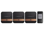 Dzwonki i gongi - Dzwonek Bezprzewodowy 611A 3X Odbiornik 1X Nadajnik - miniaturka - grafika 1