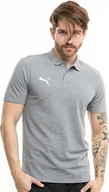 Koszulki męskie - Puma Koszulka męska Puma Team Goal Casuals Polo szara 658605 33 L - miniaturka - grafika 1