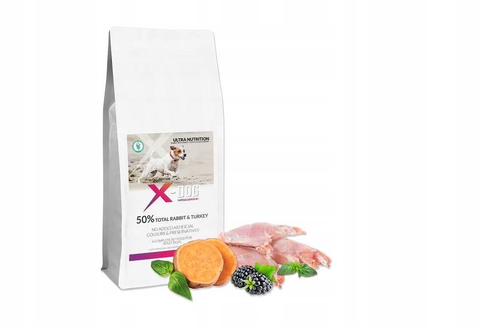X-DOG ADULT M/L KRÓLIK BATAT JEZYNA 12KG