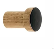 Wieszaki i stojaki - Wieszak ścienny Simple Drewniany Emaliowany Czarny - Olej Bezbarwny Półmat - miniaturka - grafika 1