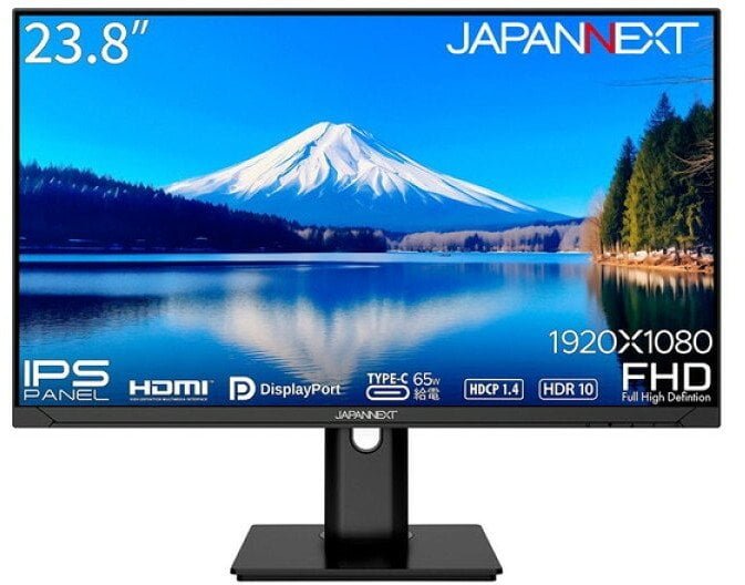 JAPANNEXT JN-IPS238FHDR-C65W-HSP 16:9 HDMI/DP FHD