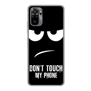 King Design Etui kompatybilne z Xiaomi Redmi Note 10S Plastikowe, miękkie etui na telefon - Etui na telefon komórkowy Dont Touch My Phone Black - Etui i futerały do telefonów - miniaturka - grafika 1
