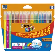 Flamastry - BIC FLAMASTRY KID COULEUR FLUO PUDEŁKO 15+3 wszystko dla domu i biura! 921359 - miniaturka - grafika 1