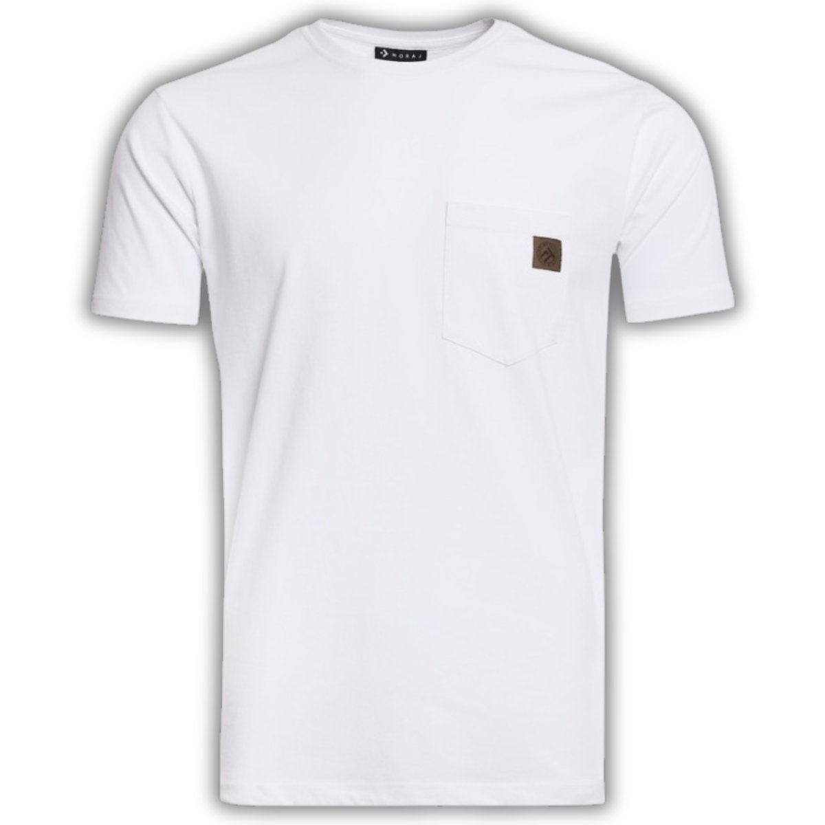 KOSZULKA MĘSKA BAWEŁNIANA 100% KRÓTKI RĘKAW KLASYCZNA PROSTY KRÓJ MORAJ M WHITE