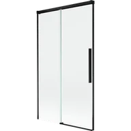 Parawany nawannowe - Mexen Rox parawan nawannowy 2-skrzydłowy rozsuwany 100 x 150 cm, transparent, czarny - 8C9-100-001-70-00 - miniaturka - grafika 1