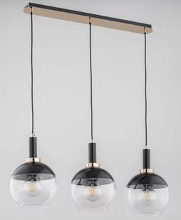 Alfa Adria Black lampa wisząca 3xE27 czarna/złota 62190 62190 - Lampy sufitowe - miniaturka - grafika 1
