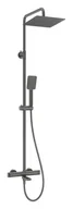 Zestawy prysznicowe - Deante Zestaw prysznicowy natynkowy termostatyczny z deszczownicą titanium NACD1HT - odbiór osobisty: Kraków, Warszawa - miniaturka - grafika 1