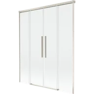 Parawany nawannowe - Mexen Rox parawan nawannowy 2-skrzydłowy rozsuwany 150 x 150 cm, transparent, nikiel szczotkowany - 8C9-150-002-97-00 - miniaturka - grafika 1