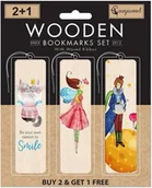 Zakładki do książek - Zakładki drewniane do książki 2+1 Bohaterowie - Cozywood - miniaturka - grafika 1