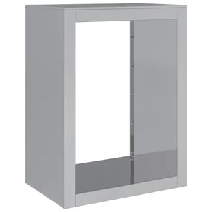 vidaXL Stojak na drewno opałowe, 60x40x80 cm, stal galwanizowana - Wózki magazynowe - miniaturka - grafika 1