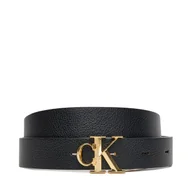Paski - Pasek Damski Calvin Klein Facet Ck Buckle 25Mm Pebble Rev/ LV04F7044G Czarny - miniaturka - grafika 1