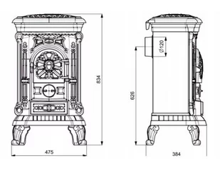 Agedin Piec 11kW na drewno 57680094 - Piece wolnostojące - miniaturka - grafika 2