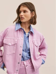 Mango Koszula jeansowa Aimee 27074006 Różowy Oversize - Koszule damskie - miniaturka - grafika 1