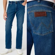 Spodnie męskie - Wrangler GREENSBORO Steel Grit DżINS PROSTE CIEMNE SPODNIE JEANSOWE W32 L34 - miniaturka - grafika 1