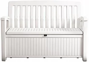 Keter Ławka ogrodowa z pojemnikiem Patio Storage Bench, biała, 138,6x63,5x88 cm - Ławki ogrodowe - miniaturka - grafika 3