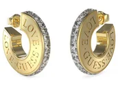 Kolczyki - Kolczyki GUESS szerokie koła na sztyft z napisem Love Guess - miniaturka - grafika 1