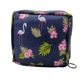 Kosmetyczki, organizery i kuferki - Kosmetyczka Saszetka Damska Mini Na Podpaski Leki Kosmetyki Etui Flaming - miniaturka - grafika 1