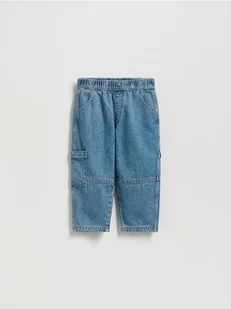 Reserved - Bawełniane jeansy - niebieski - Spodenki dla niemowląt - miniaturka - grafika 1