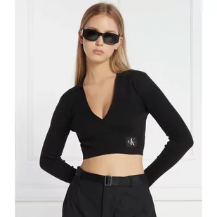 CALVIN KLEIN JEANS Sweter | Cropped Fit - Swetry damskie - miniaturka - grafika 1