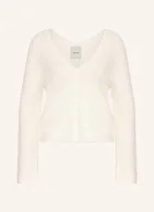 Swetry damskie - Calvin Klein Kardigan Z Dodatkiem Alpaki weiss - miniaturka - grafika 1