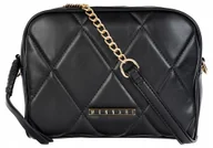 Torebki damskie - Torebka Listonoszka MONNARI Czarna CHANELKA LOGO - miniaturka - grafika 1