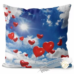 Poszewka 3D bawełna satyna 40x40cm BALONY W CHMURACH - Poszewki na poduszki - miniaturka - grafika 1