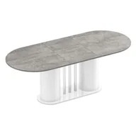 Stoły - Stół rozkładany CESARO Grey Stone MAT + Biały HG - miniaturka - grafika 1