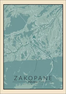 Galeria Plakatu, Plakat, Zakopane mapa vintage, 40x60 cm - Plakaty - miniaturka - grafika 1