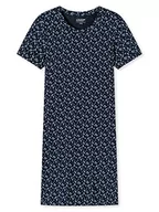 Piżamy damskie - Uncover By Schiesser Damska Koszula Nocna z Krótkim Rękawem, Jasnoniebieska, 44, Jasnoniebieski - miniaturka - grafika 1