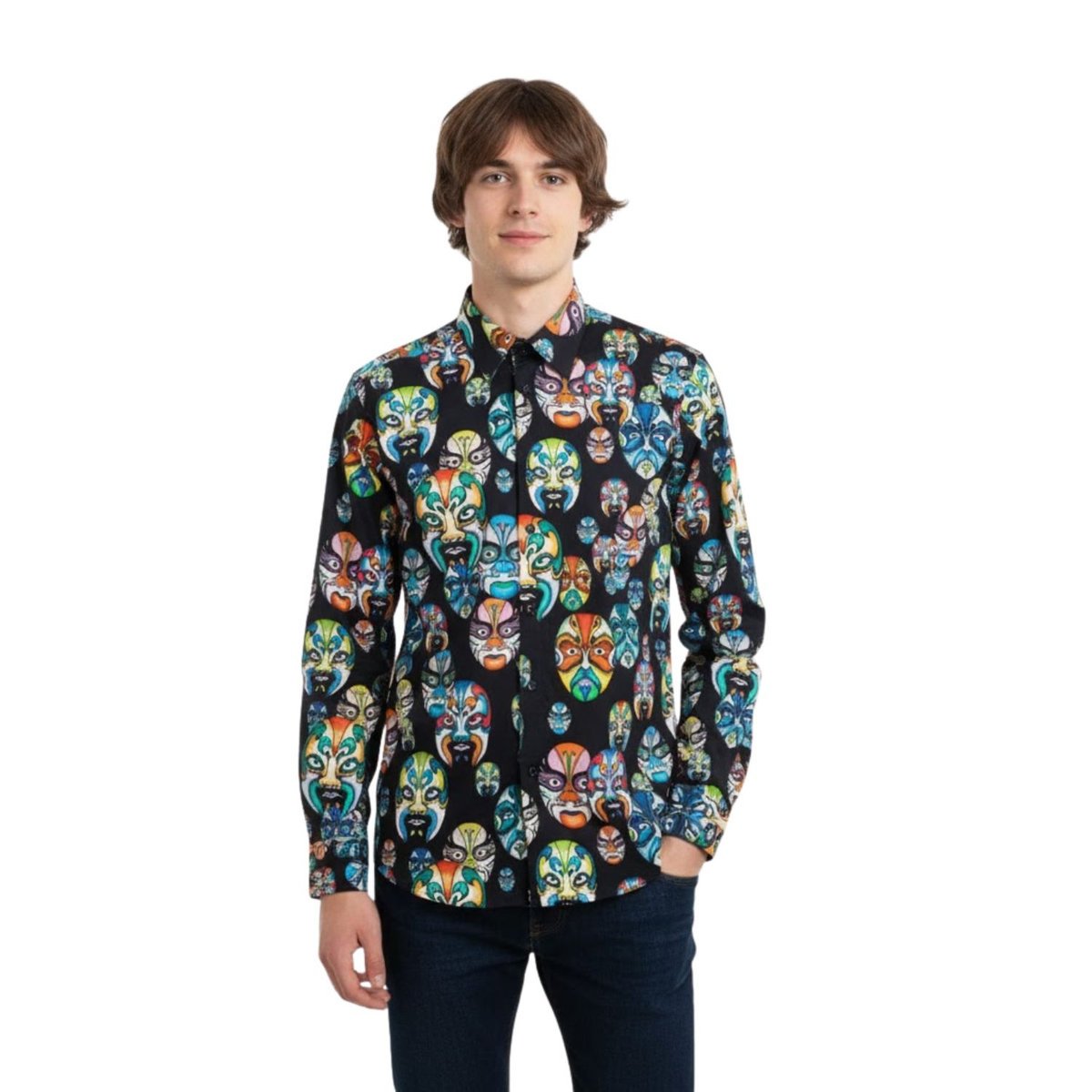 Koszula męska Custo Barcelona klasyczna wzorzysta -XL