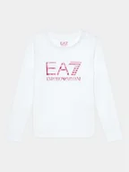 Bluzki damskie - EA7 Emporio Armani Bluzka 8NFT03 FJ2HZ 0186 Biały Regular Fit - miniaturka - grafika 1